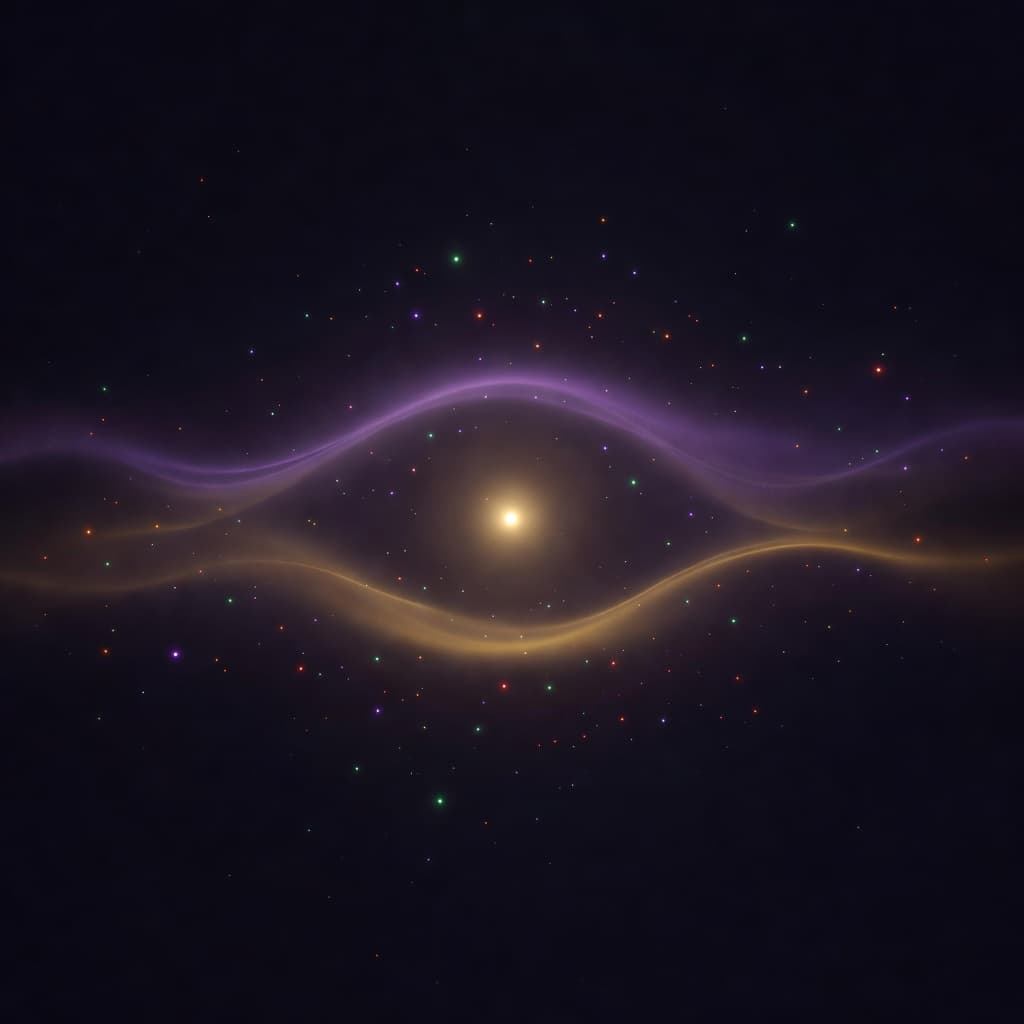 The Monad — the ineffable divine source, a living eye of pure light with subtle violet, gold, and colored emanations